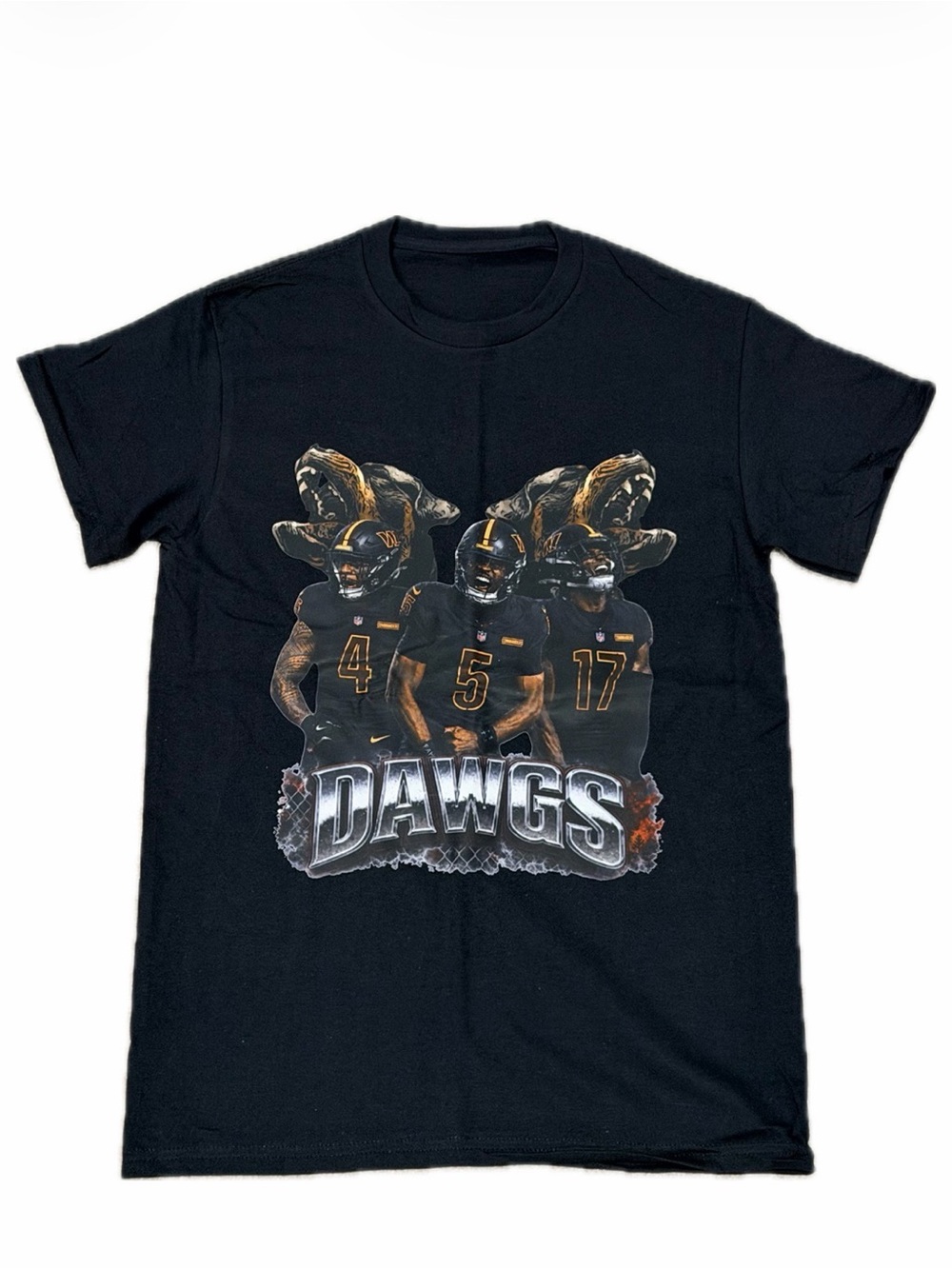 Black Washington Commanders ‘Dawgs' Daniels, McLaurin, Luvu Graphic Tee